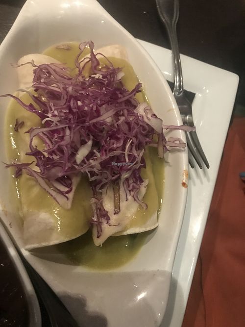 Veggie enchiladas ask for no cheese at Tortilla Republic in Koloa