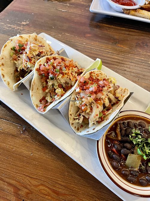 Tempura Avocado Tacos at VegeNation in Las Vegas