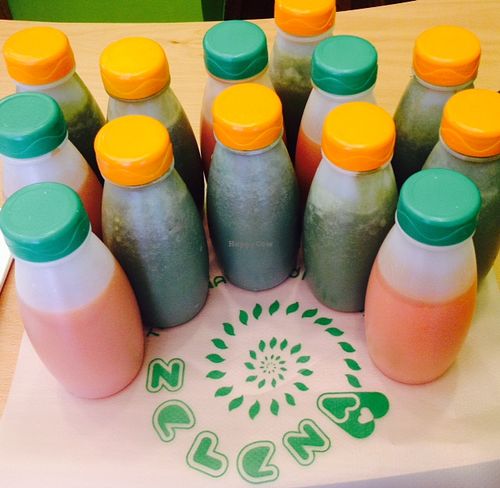 Fresh juices made from eco fruit and vegetables :-) at Zelena in Pula