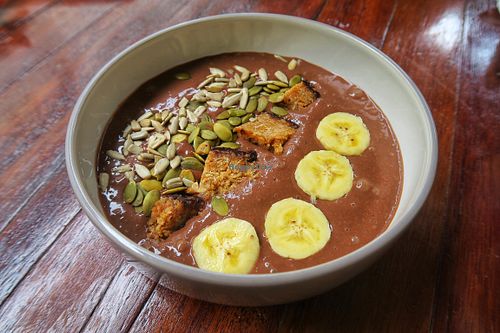 Peanut Smoothie Bowl at I Love Salad in Koh Tao