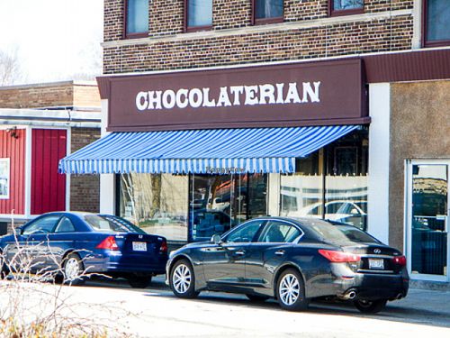 outside at Chocolaterian in Madison