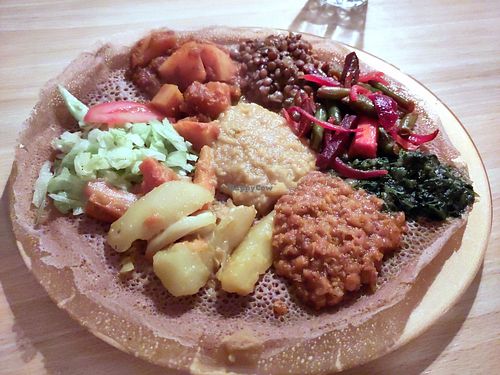Vegan dish at Addis Ababa in Amsterdam
