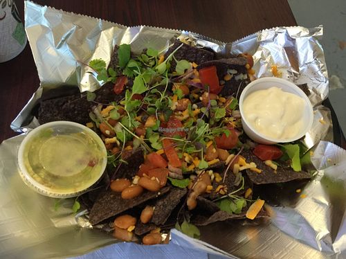 vegan nachos! at Planet Yum in Vero Beach