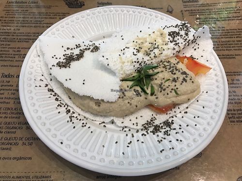 Tapioca with vegan cheese at Lilori in Sao Paulo