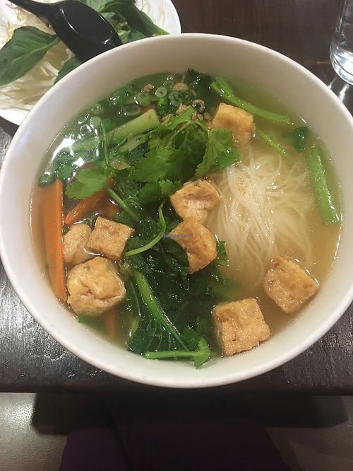 Vegan pho bowl at Pho Sure in Shrewsbury