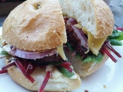 cheese burger at Just FaB - Food Bus in East London