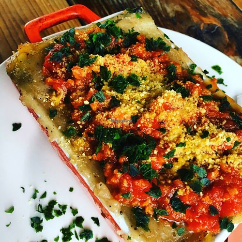 lasagna at Just FaB - Food Bus in East London