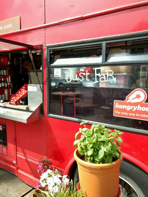 decal at Just FaB - Food Bus in East London