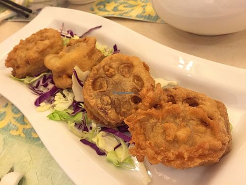 Lotus Root Cake at Joyous Vegetarian in Kowloon