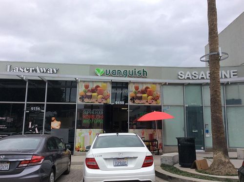 Vanguish outside and Logo at Vanguish in Beverly Hills