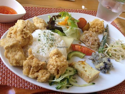 Singapore tofu rice at Dechibica in Yomitan