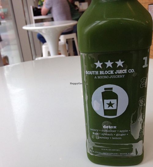 Detox cold pressed juice at South Block in Arlington
