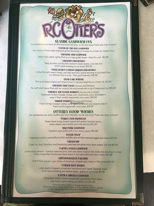 Sandwiches at RC Otters in Captiva