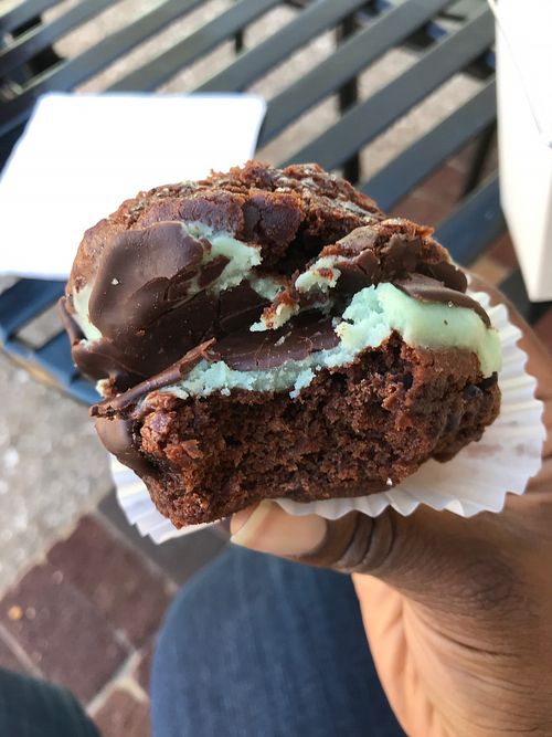 Mint cupcake sandwich  at Walt Disney World - Erin McKenna's Bakery in Lake Buena Vista