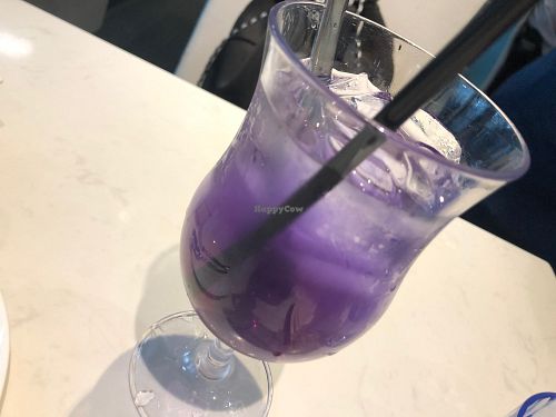 Blue Pea soda at Leisurely Veggie - Causeway Bay  in Hong Kong Island