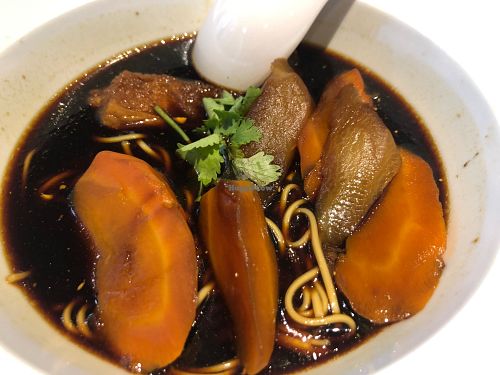 Taiwanese marinated carrot, tofu, radish and noodles at Leisurely Veggie - Causeway Bay  in Hong Kong Island