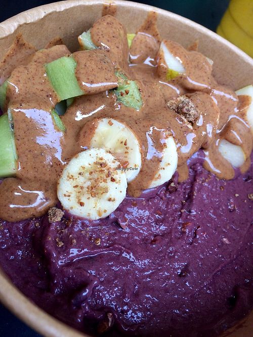 Yummy smoothie bowl at PURE Juice Bar in Athens