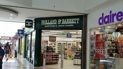 Store front at Holland & Barrett - The Mall in East London