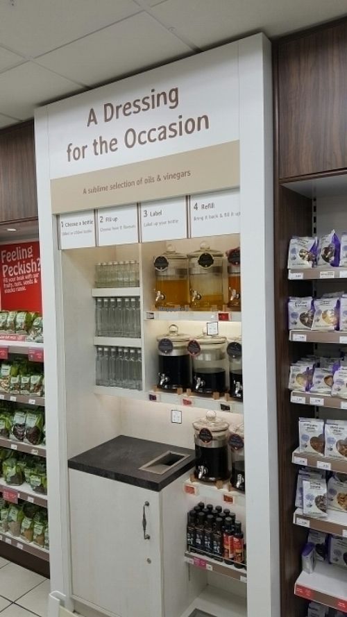 Oils and vinegar station at Holland & Barrett - The Mall in East London