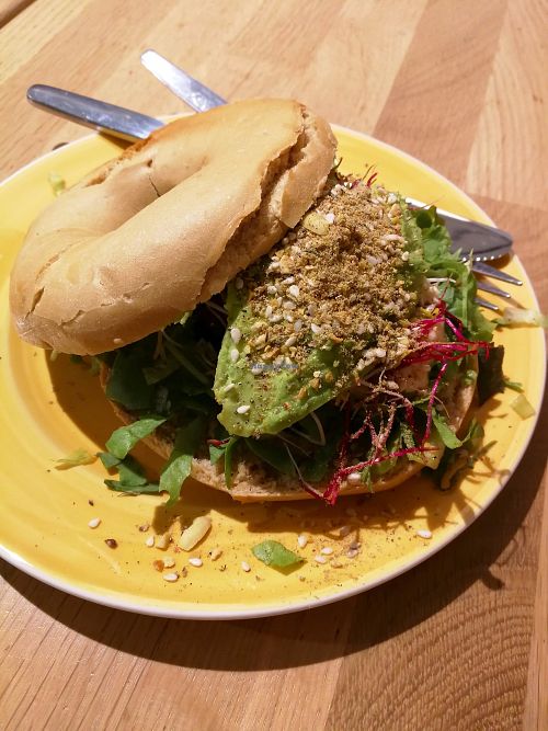 Another vegan bagel.  at Bagels & Beans - Spui in The Hague