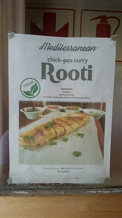 Special at Elixir Cafe in Cape Town