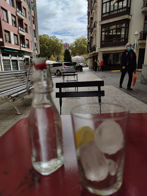 Just up from the river! at La Camelia Vegan Bar in Bilbao