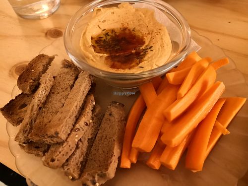 Hummus at La Camelia Vegan Bar in Bilbao