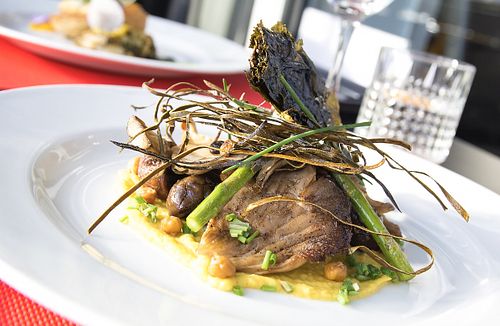 Vegan Surf ‘n’ Turf  at Kristian's Restaurant in Lanzarote