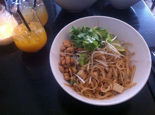 Noodles with soy sauce at Ricemarket Asian Bistro in Copenhagen
