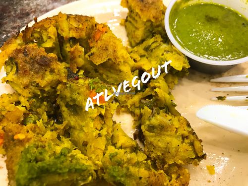 Veggie patty  at Chat Patti in Decatur