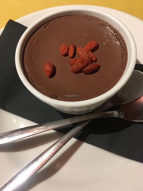 Buckwheat cake with spicy dark chocolate mousse  at Nadamas in Bolzano