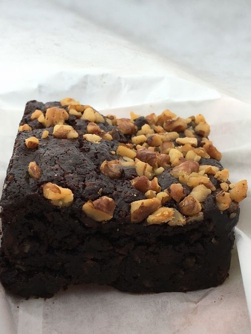 Vegan brownie at Harmony Bakery in Baltimore