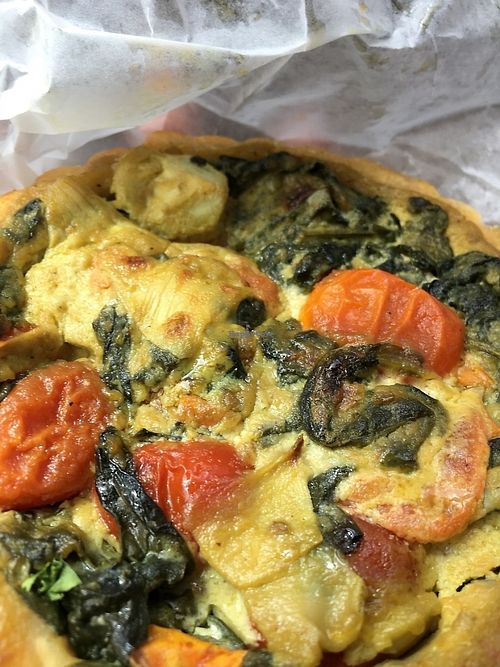 Vegan quiche at Harmony Bakery in Baltimore