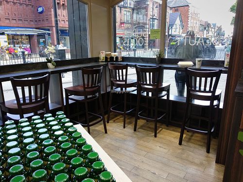 Eating area at front of Vbites - Holland & Barrett at VBites - Holland & Barrett in Chester