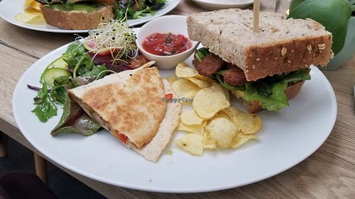Quesadilla and tempeh BLT Reuben at FOAM in The Hague