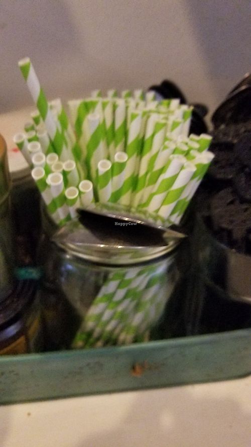 Paper straws at FOAM in The Hague