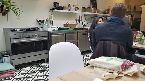 Oven inside reataurant at FOAM in The Hague