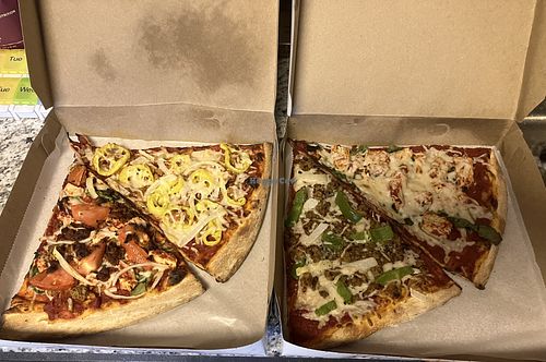 Veganator, bbq chicken, Italiano, chicken parmm  at Slice On The Avenue in White Marsh