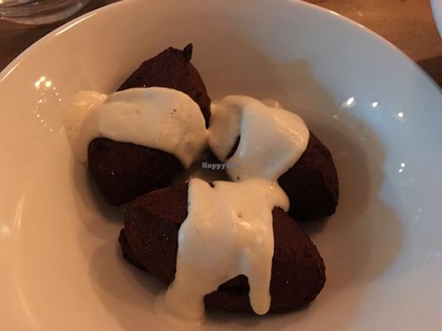 red beet falafels  at The Bowl - Warschauer Str in Berlin