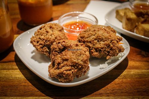 deep fried "chicken" at Fina's 2 in Fitzroy