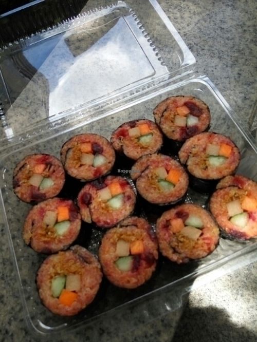 vegan sushi at Ting Ting Cafe in Macau