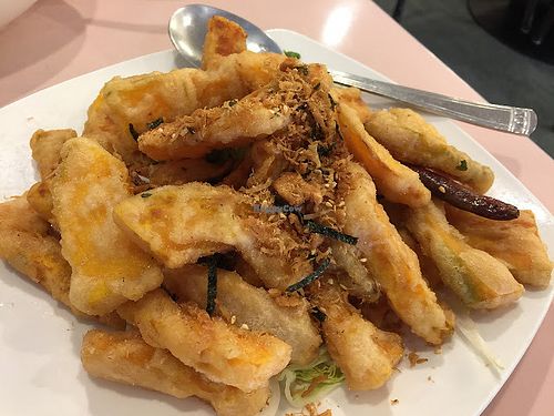 Fried pumpkin. Incredible!! at Veggie Lee in Hayward