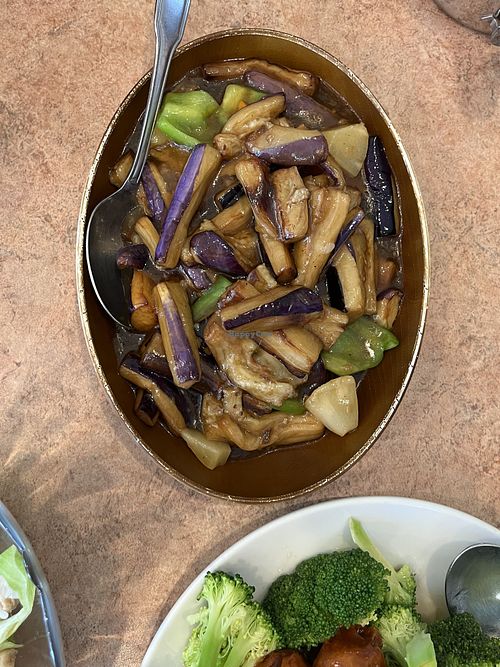 Satay eggplant   at Veggie Lee in Hayward