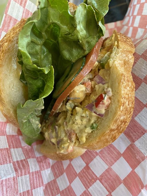 Vegan sandwich  at Village Bakery and Deli in Haines Junction