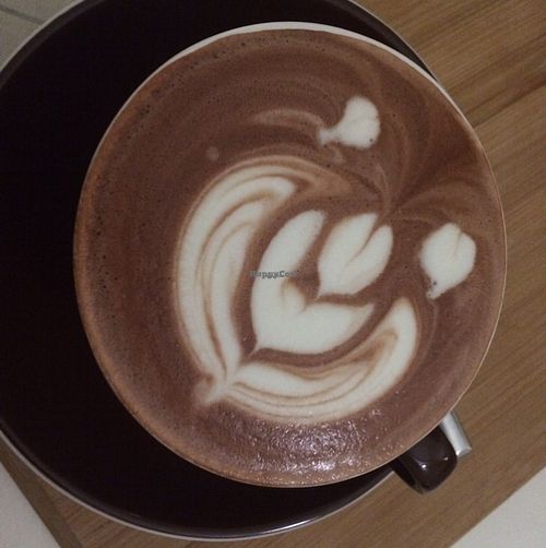 hot chocolate at Vege Bistro - Polish Vegan Food in Warsaw