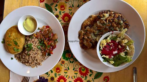 Schitzel and pancakes at Vege Bistro - Polish Vegan Food in Warsaw