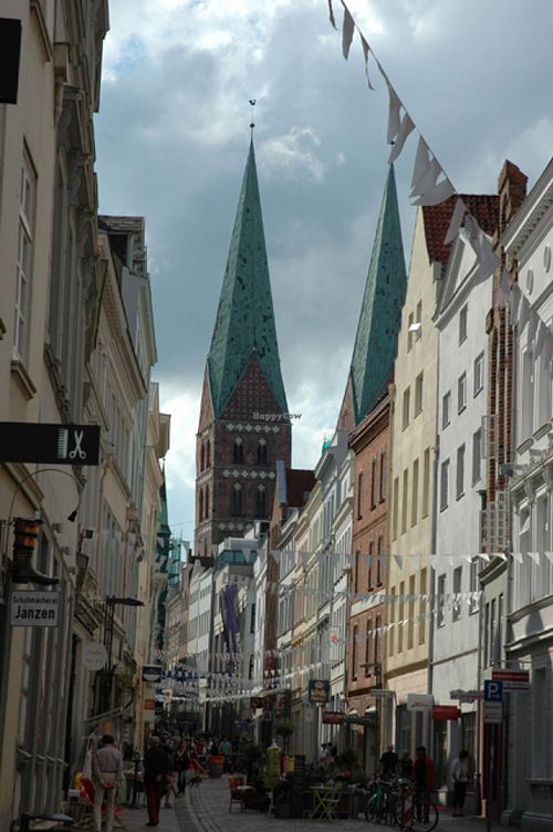 The lovely Fleischauer Strasse at Veg at Table in Luebeck