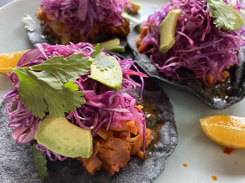 Jackfruit Tacos  at Raw Co. Juicery and Food in Escazu