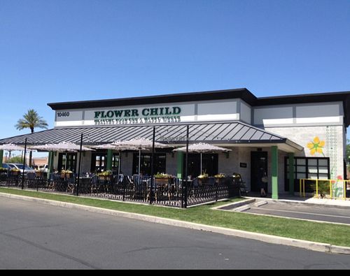 front of building at Flower Child in Scottsdale