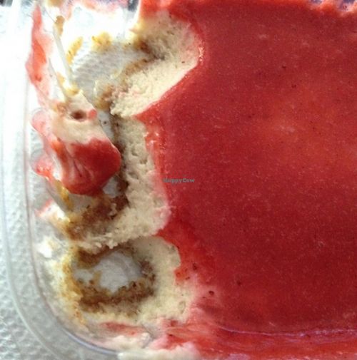 inside the raw vegan cheesecake  at Flower Child in Scottsdale